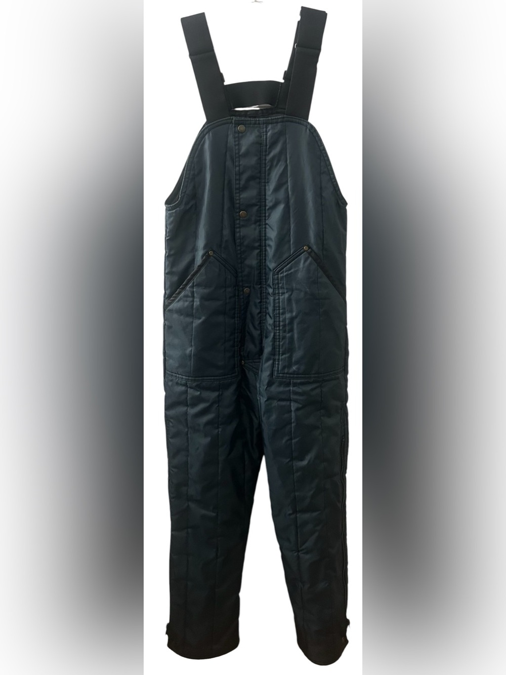 RefrigiWear 0985R Dark Teal Bib Overalls Insulated Cold Weather Size Small